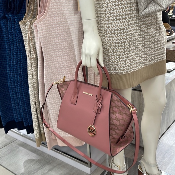 Michael Kors Avril Large Top Zip Satchel Shoulder Bag 
Rose - Picture 15 of 16